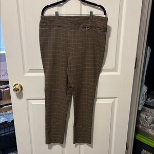 Women's Brown Plaid Pants